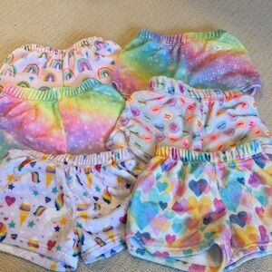 Vibrant Rainbow Kids Pajama Shorts Set